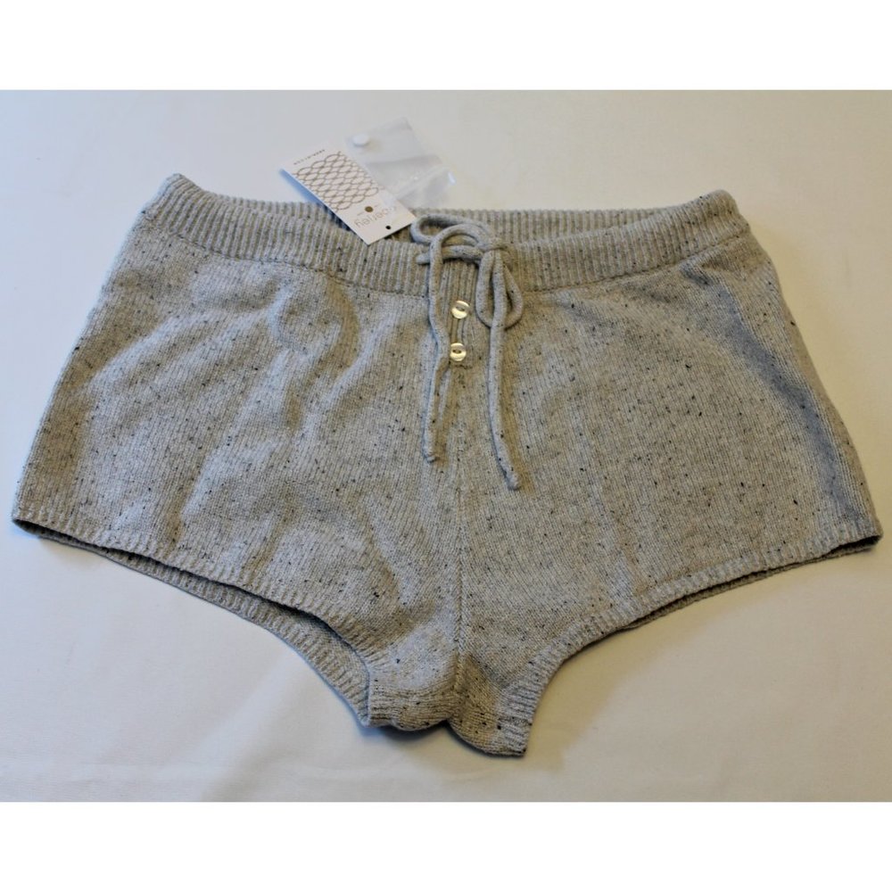 NWT Eberjey Paula Drawstring Shorts Speckled Grey S/M - Picture 2 of 8